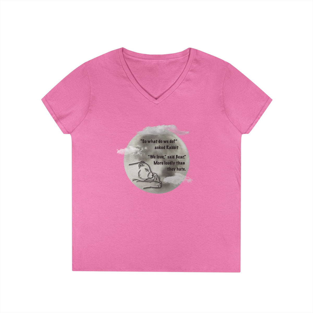 "We Love" by Tara Shannon Women's V-neck