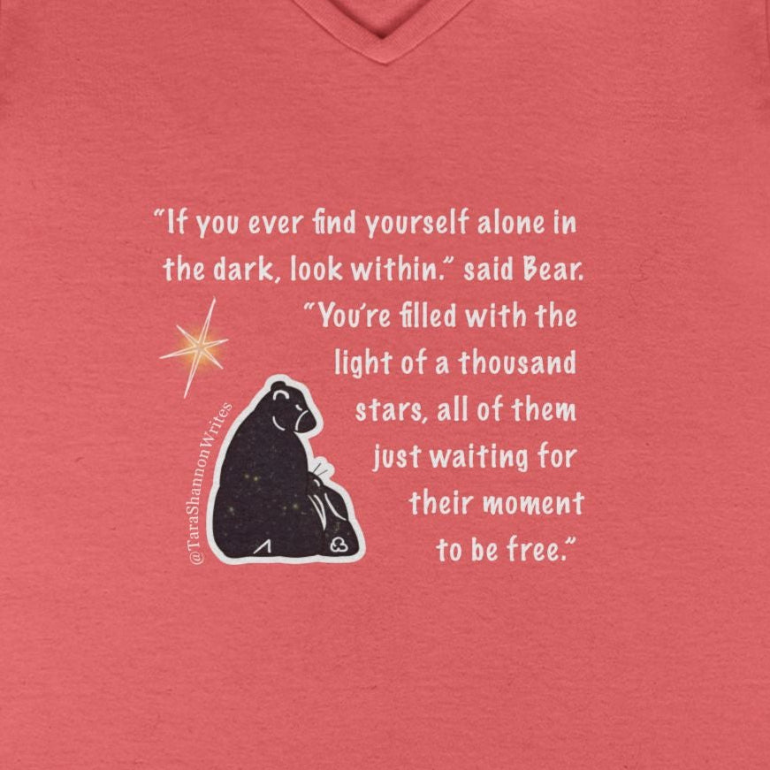 "Alone In The Dark" by Tara Shannon Women's V-neck