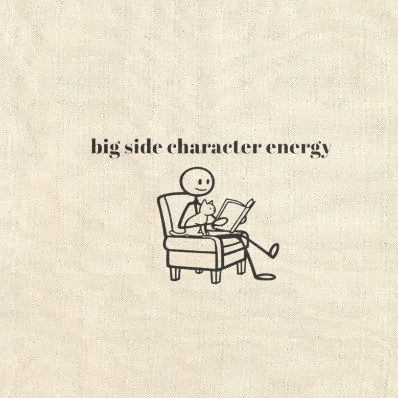Big Side Character Energy Tote Bag