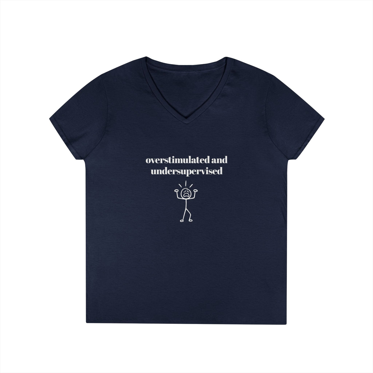 Over-stimulated and Under-supervised Women's V-neck