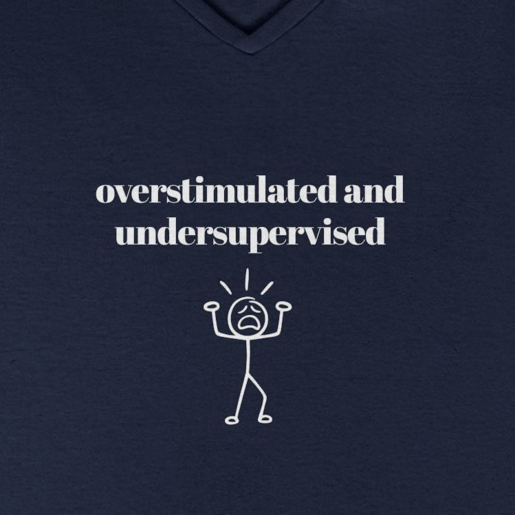 Over-stimulated and Under-supervised Women's V-neck