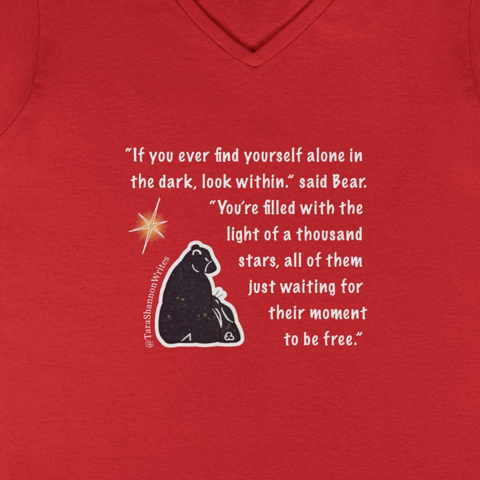 "Alone In The Dark" by Tara Shannon Women's V-neck