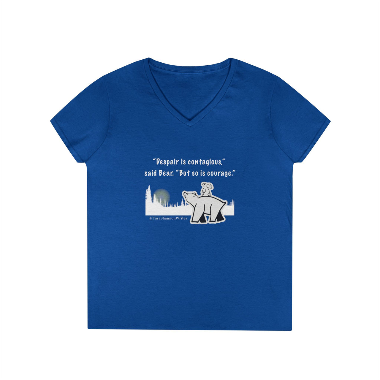 "Courage" by Tara Shannon Women's V-neck