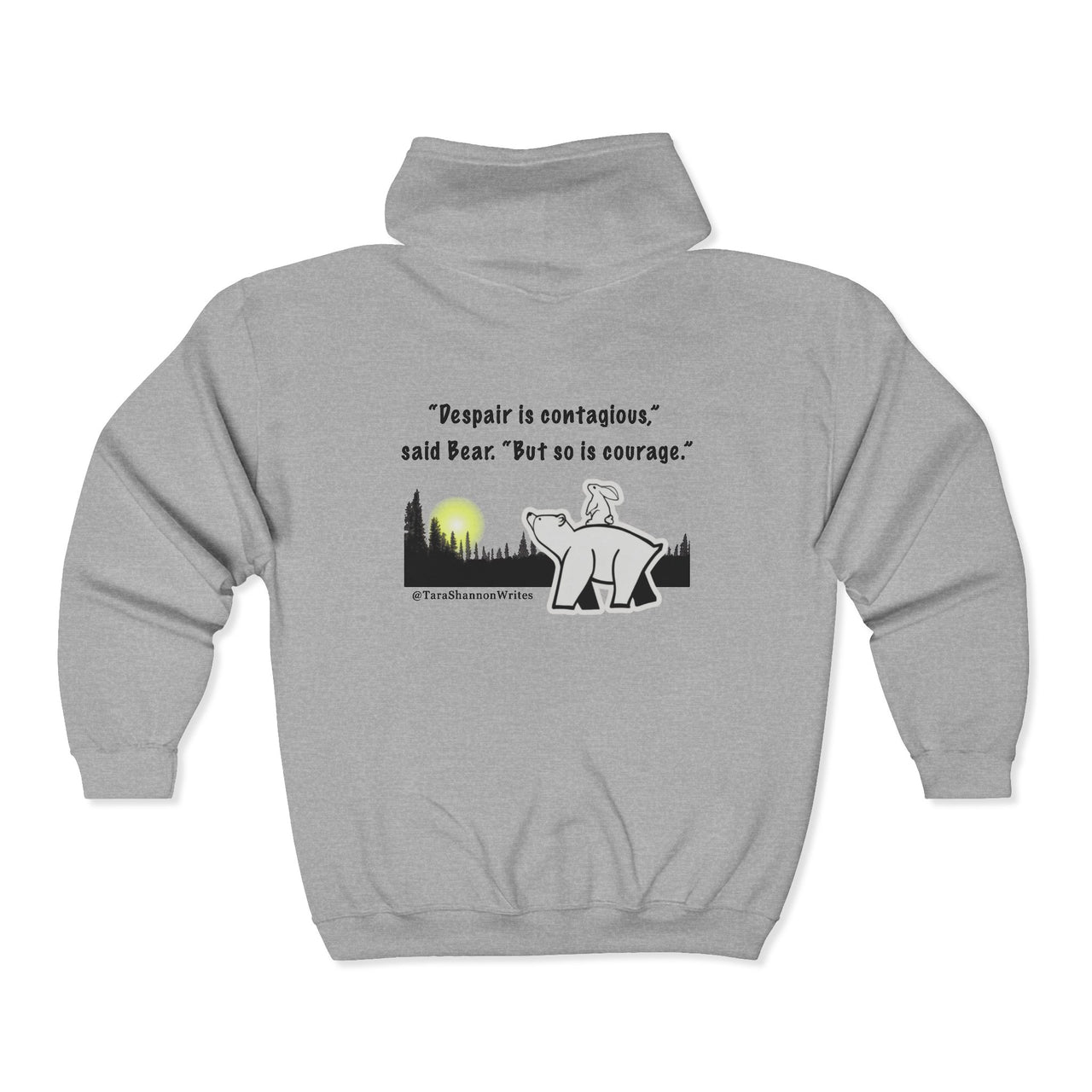 "Courage" by Tara Shannon Zip Hoodie