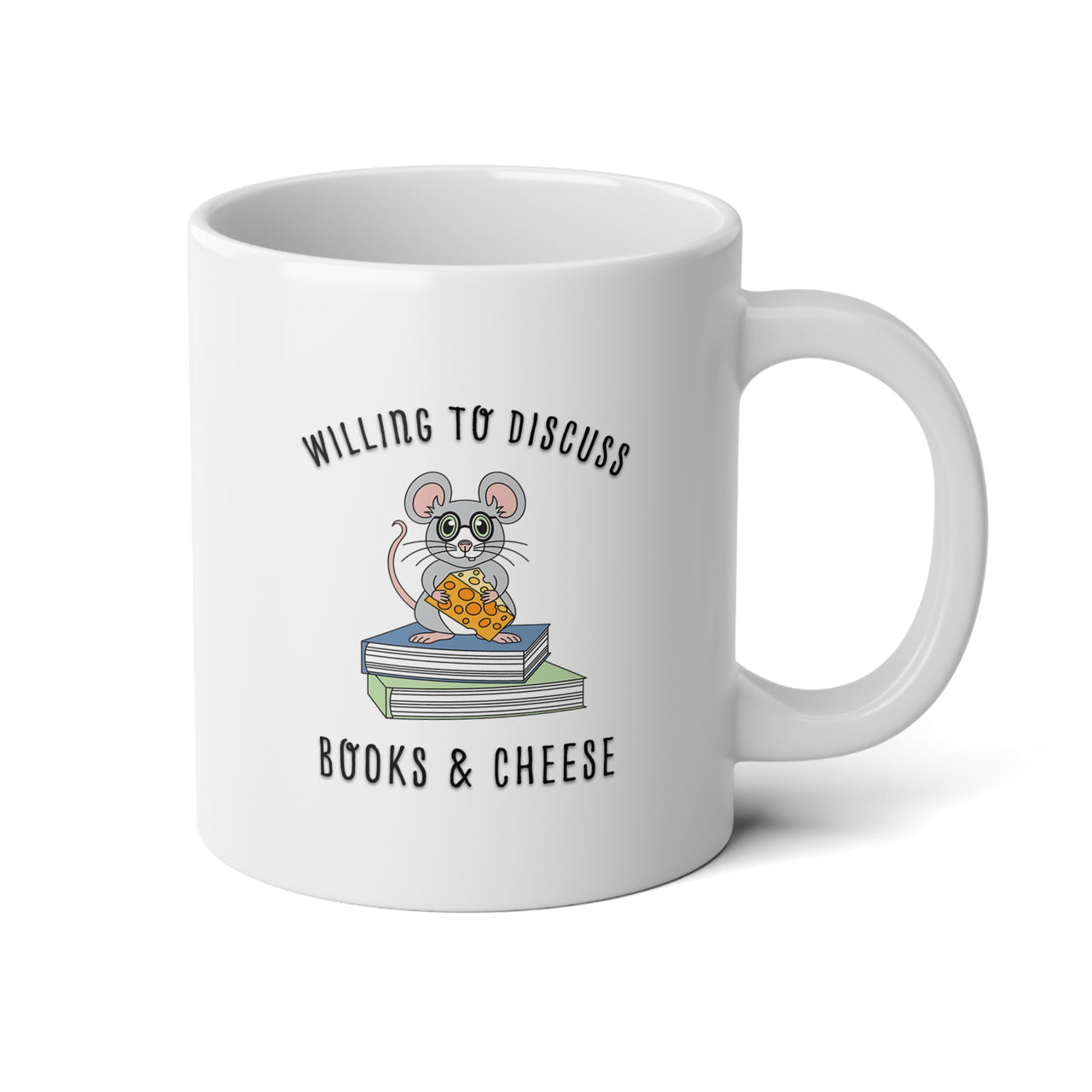 Willing To Discuss Books And Cheese Mug