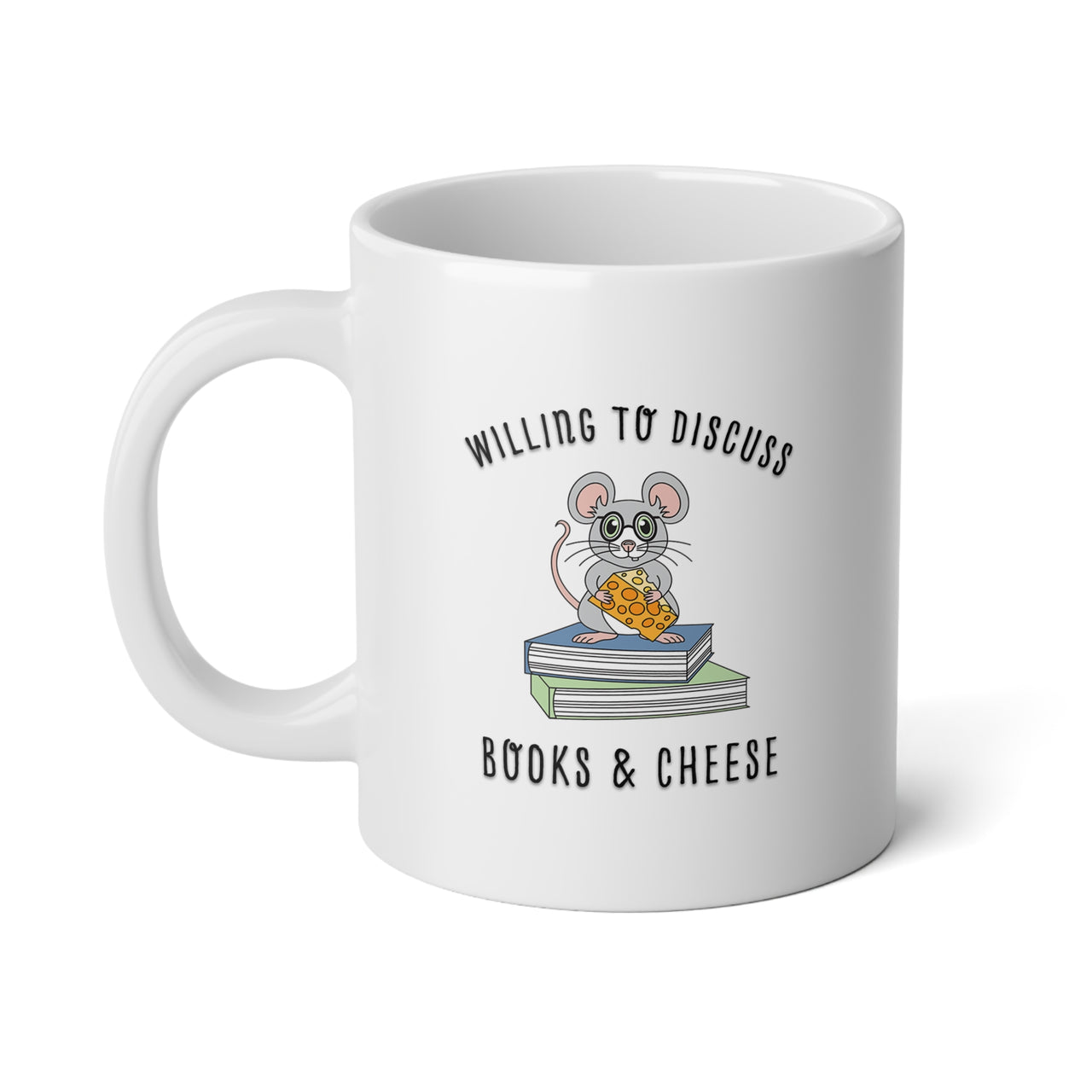 Willing To Discuss Books And Cheese Mug