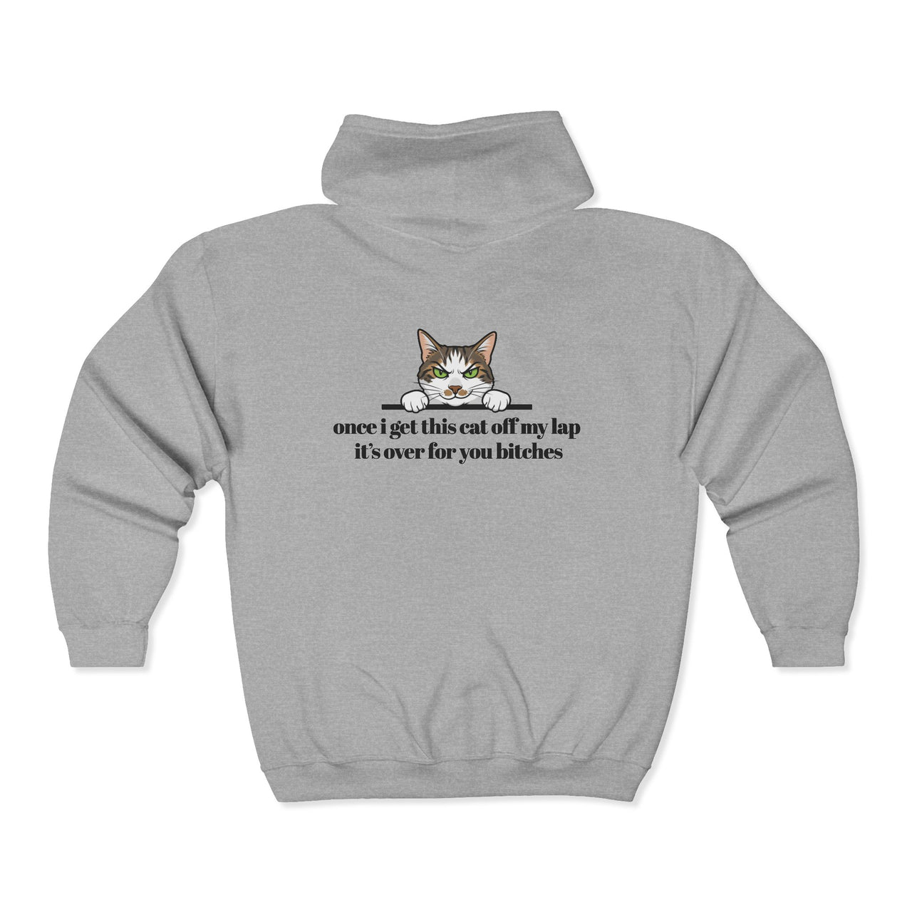 Hopelessly Catlapped Zip Hoodie