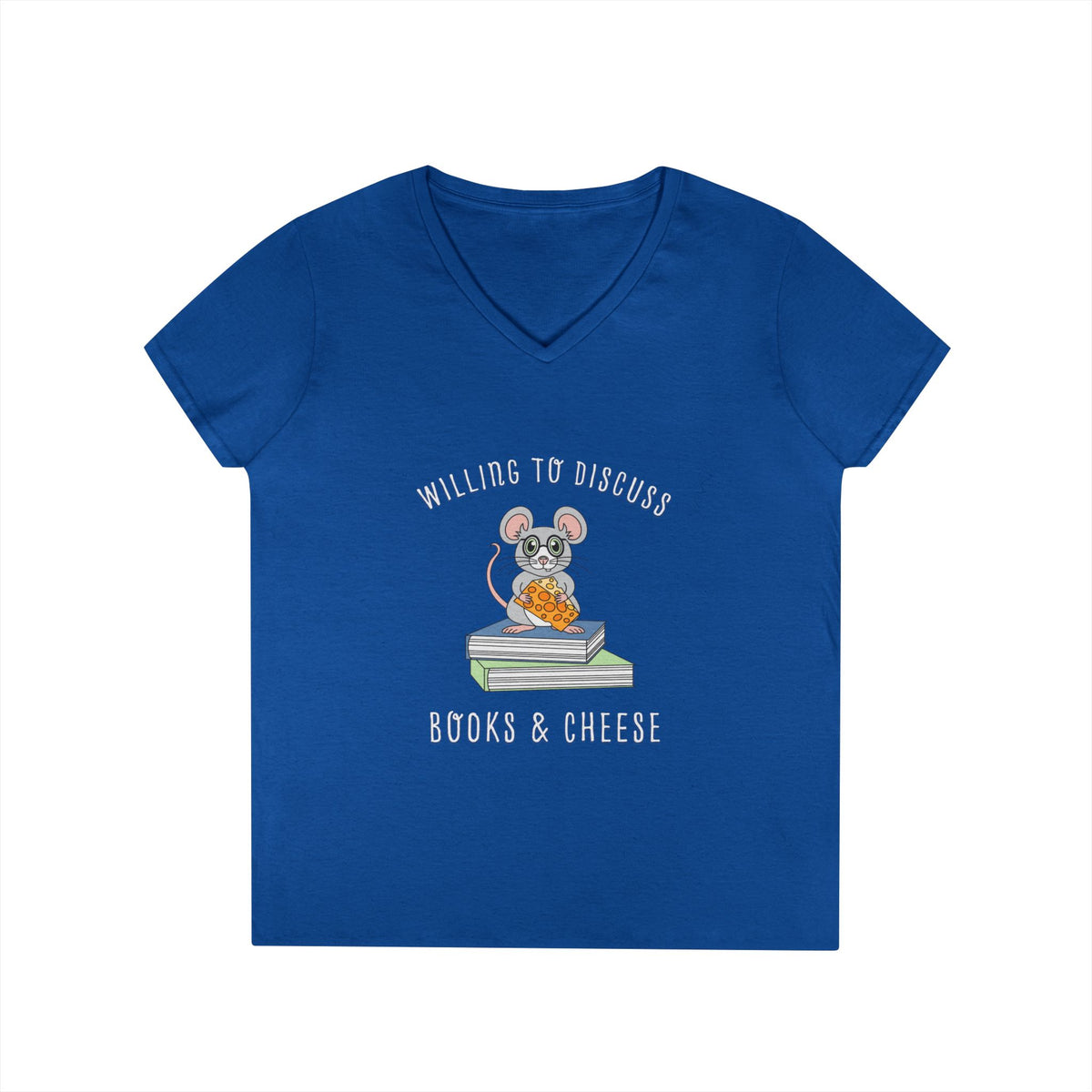 Willing To Discuss Books And Cheese V-neck