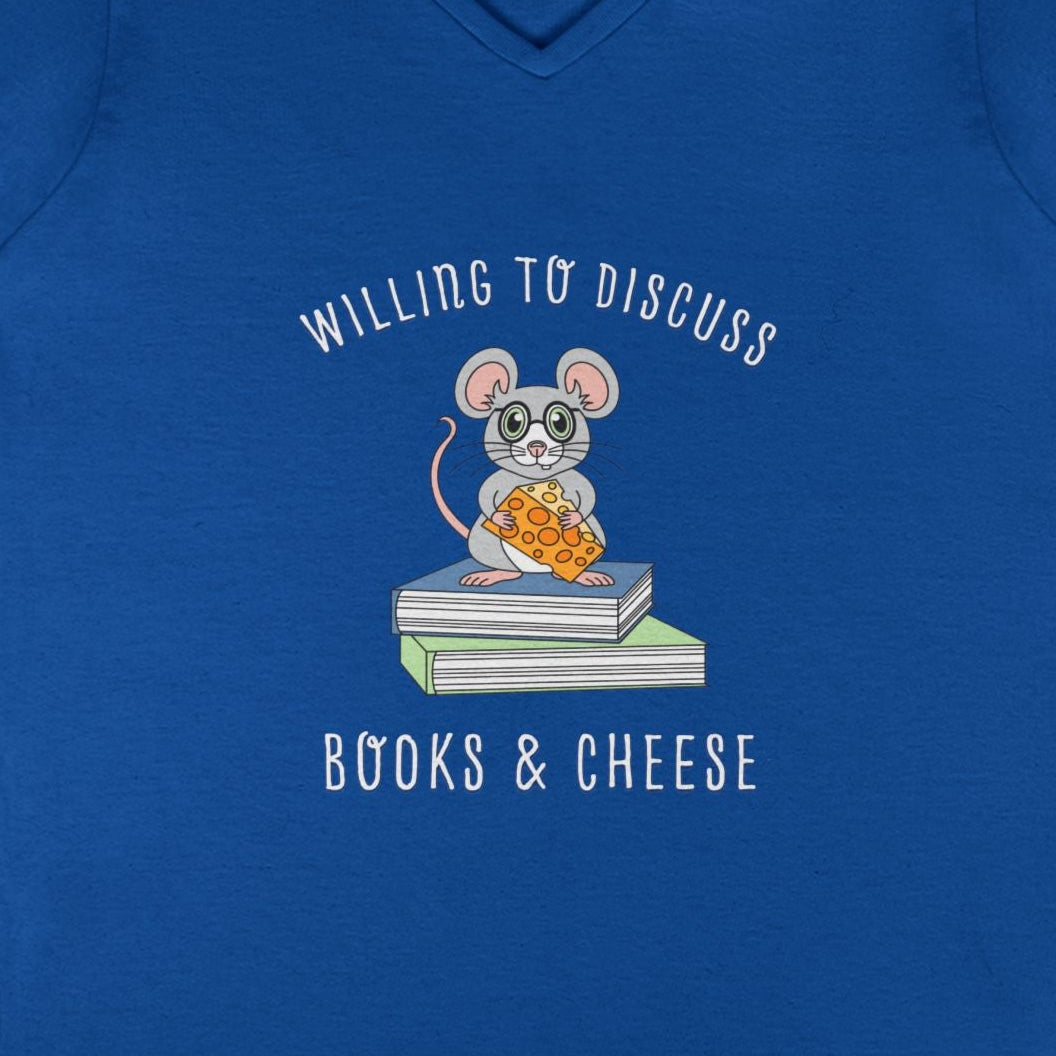 Willing To Discuss Books And Cheese V-neck