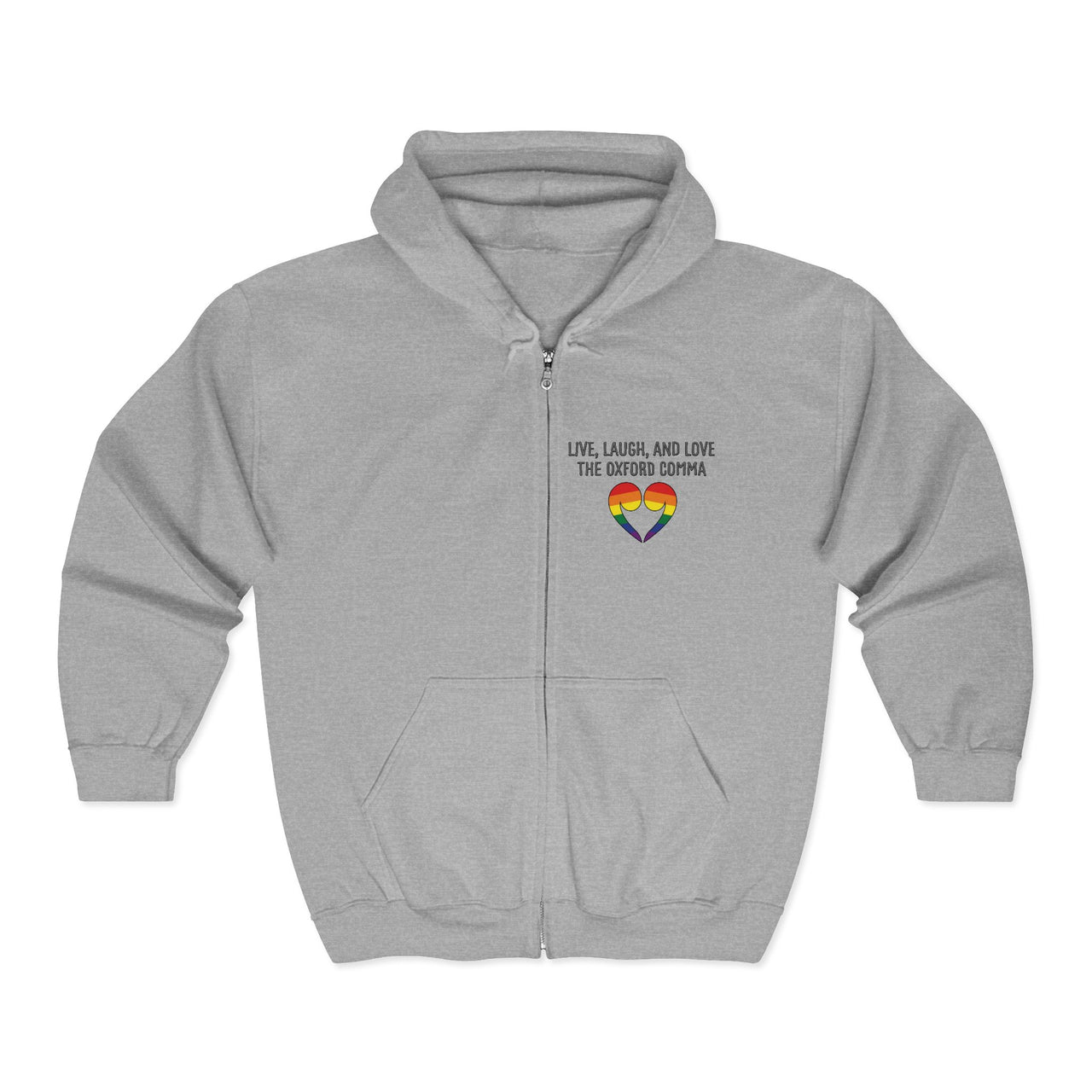 Oxford Comma Zip Hoodie