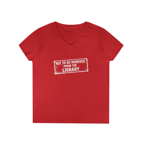 Library Stamp Women's V-neck
