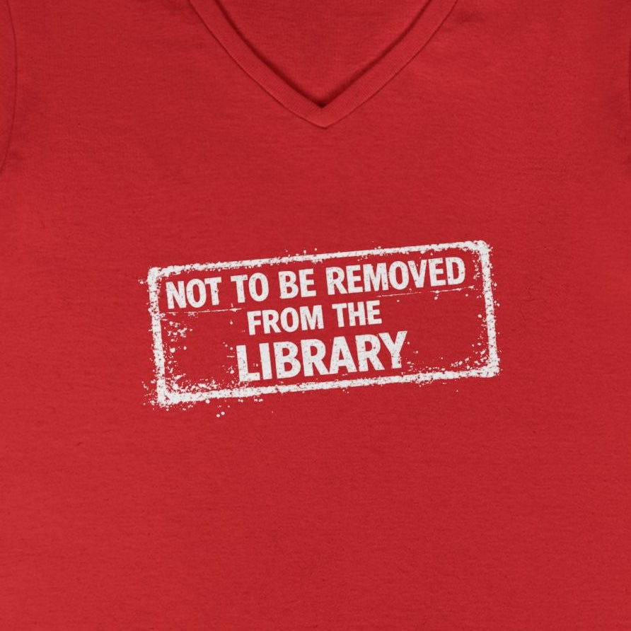 Library Stamp Women's V-neck