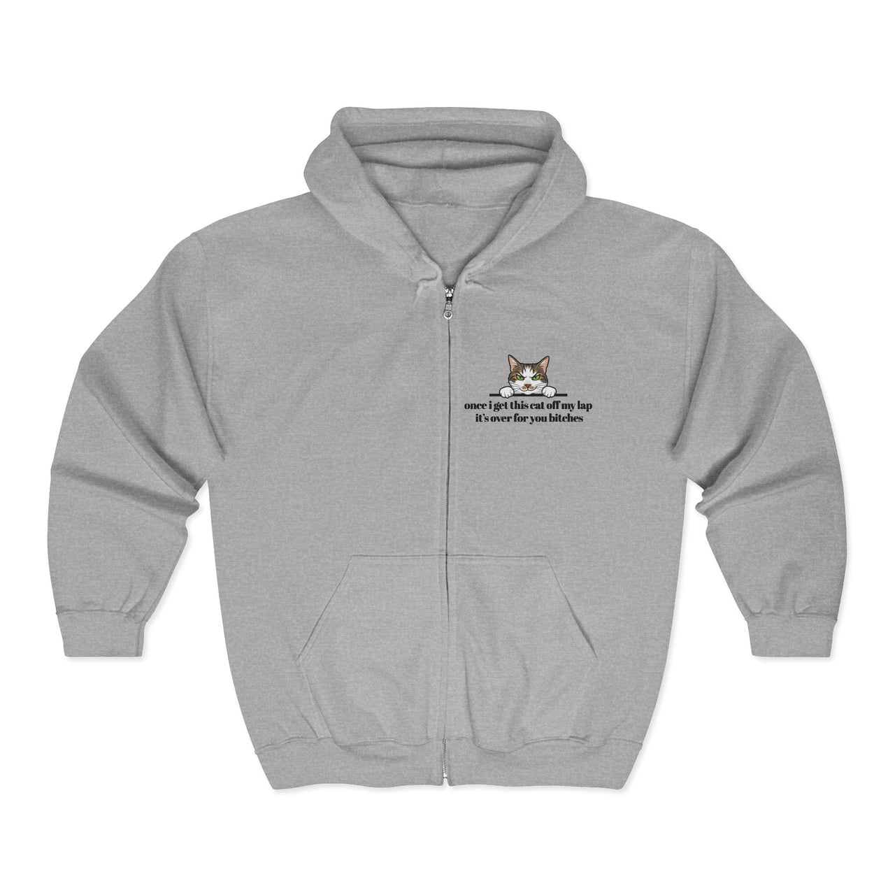 Hopelessly Catlapped Zip Hoodie