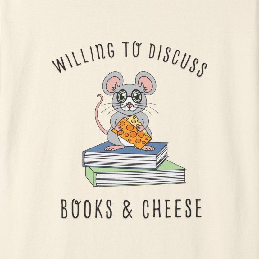 Willing To Discuss Books And Cheese Tee